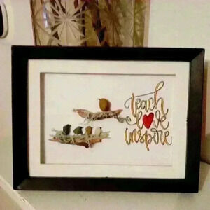 Pebble  art frame